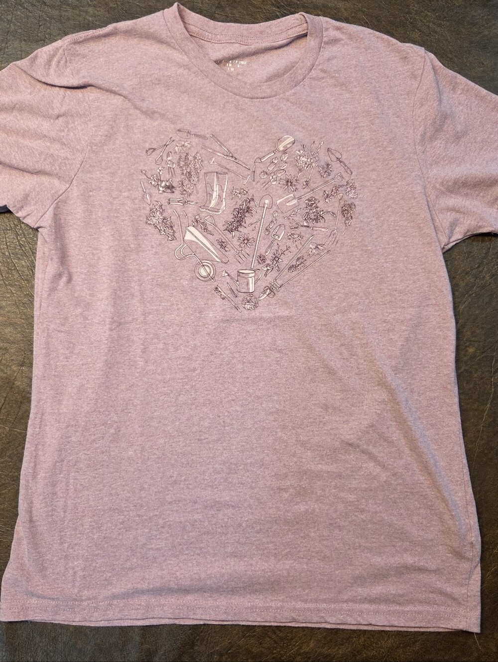 Pink Short Sleeve Love For Gardening Graphic T Shirt - Picture 2 of 4